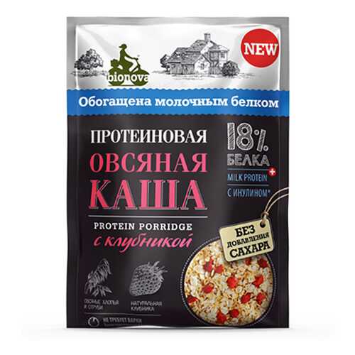 Каша овсяная Bionova Протеиновая с клубникой 40 г в Бристоль