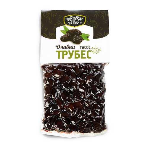 Оливки черные From Greece подсушенные Трубес Тасос 250 г в вакуумной упаковке Греция в Бристоль