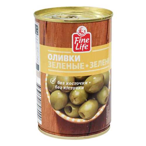 Оливки Fine Life зеленые без косточки 300 г в Бристоль