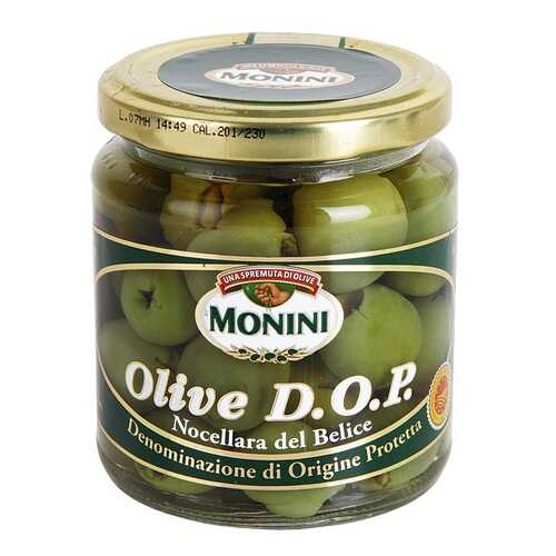 Оливки зелёные Monini D.O.P. без косточки 120 г стекло Италия в Бристоль