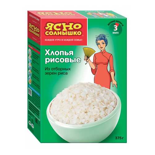 Хлопья рисовые ПМК ясно солнышко 375 г в Бристоль