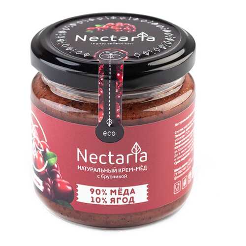 Крем-мёд с брусникой Nectaria 230 г в Бристоль