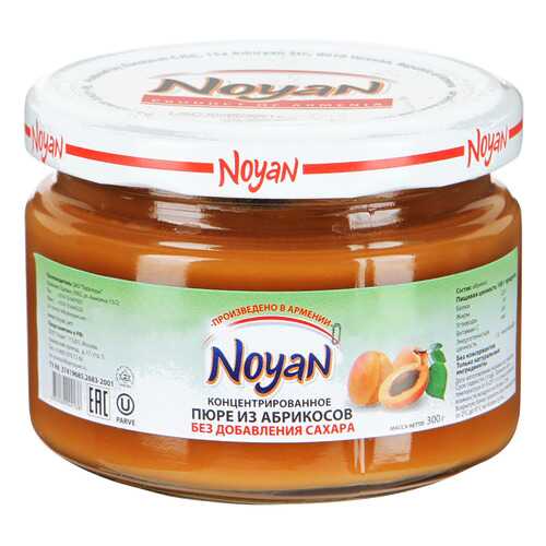 Пюре Noyan из абрикосов без сахара 300 г в Бристоль