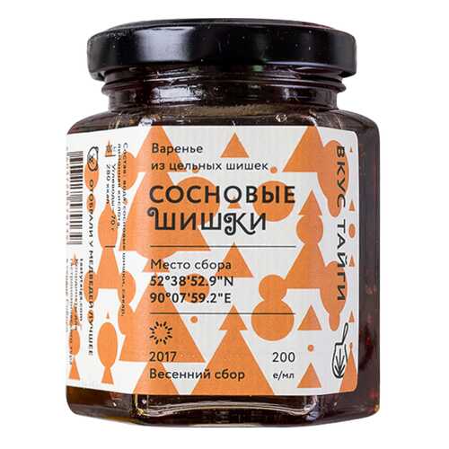 Варенье Вкус тайги из сосновых шишек 200 мл в Бристоль