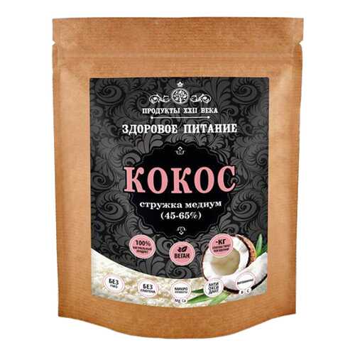 Кокосовая стружка Продукты XXII века медиум 45-65% 200 г в Бристоль