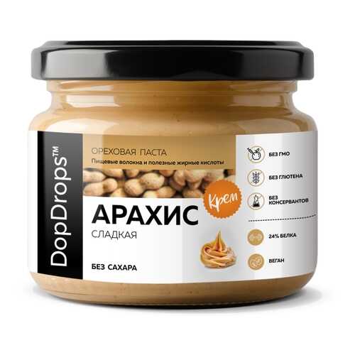 Арахисовая паста DopDrops Крем сладкая без сахара 250 г в Бристоль