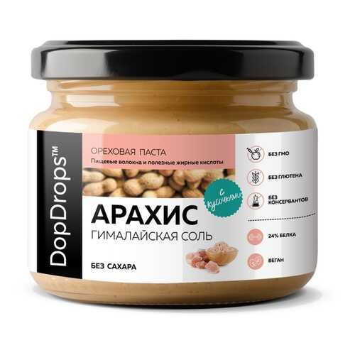 Арахисовая паста хрустящая DopDrops Кранч с гималайской солью 250 г в Бристоль