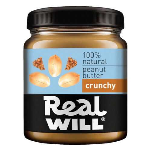 Паста арахисовая Real Will хрустящая 330 г в Бристоль