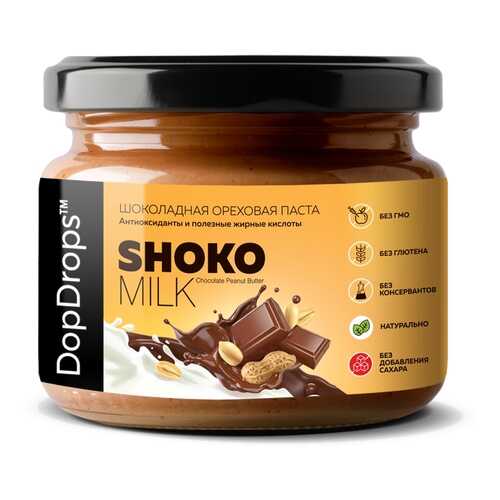 Шоколадно-ореховая паста SHOKO MILK с арахисом и молочным шоколадом без сахара, 250 г в Бристоль