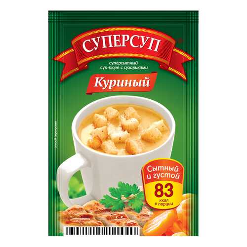 Суперсуп-пюре Суперсытный куриный с сухариками 23 г в Бристоль