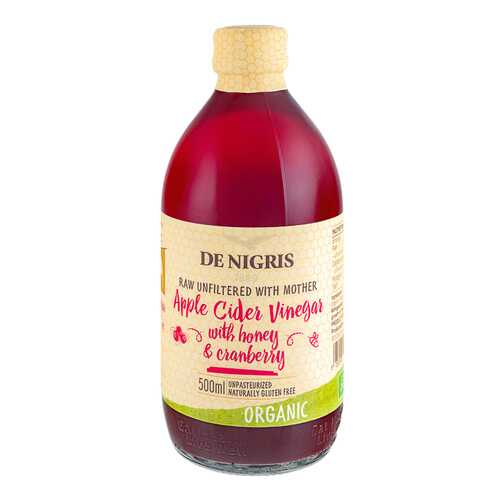 Уксус De Nigris Organic яблочный с медом и клюквой нефильтрованный 500 мл в Бристоль