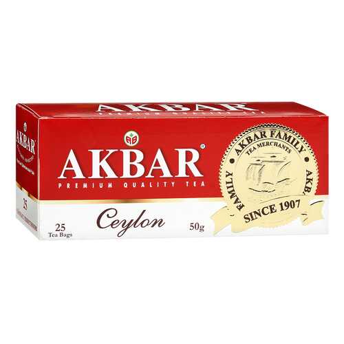 Чай черный Akbar цейлонский 25 пакетиков в Бристоль