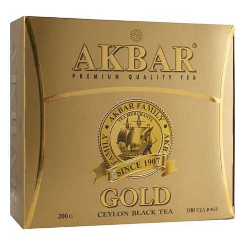 Чай черный Akbar gold цейлонский 100 пакетиков в Бристоль