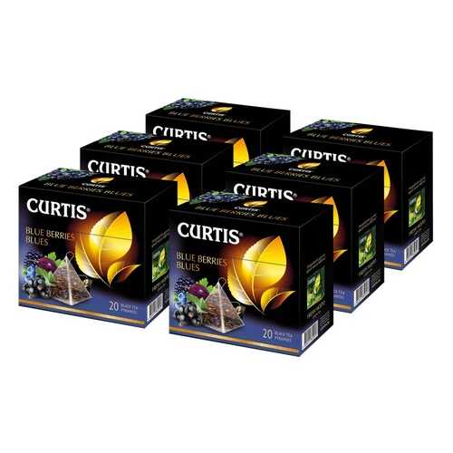Чай Curtis Blue Berries Blues, чёрный с добавками, 20 пирамидок х 6 упаковок в Бристоль