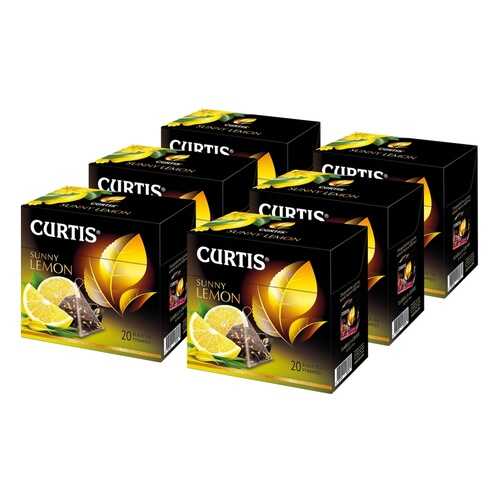 Чай Curtis Sunny Lemon, чёрный с добавками, 20 пирамидок х 6 упаковок в Бристоль