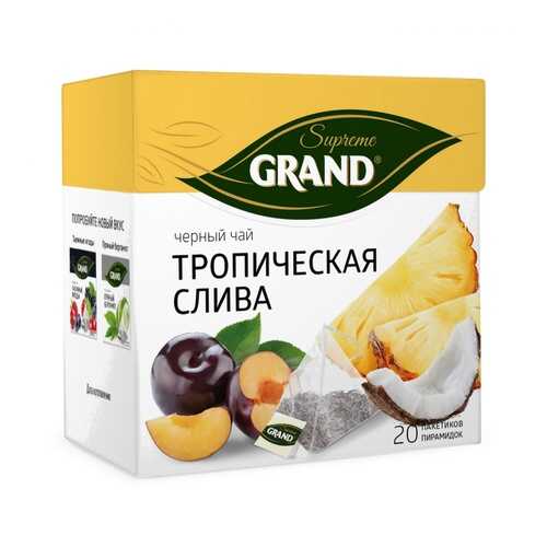 Чай Grand Тропическая Слива, черный с добавками, 20 пирамидок в Бристоль
