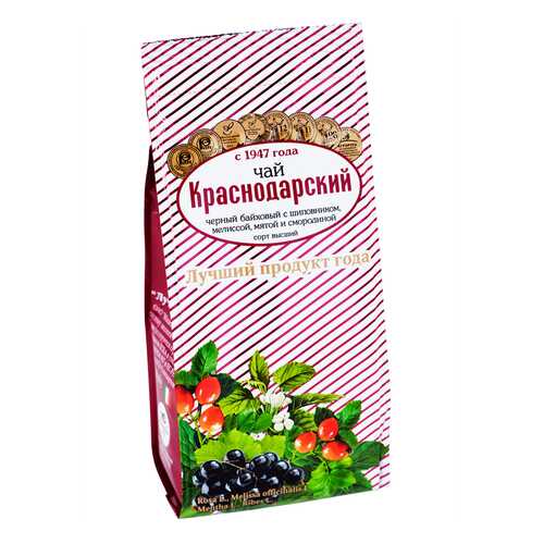 Чай Краснодарский С шиповником, мелиссой, мятой и смородиной черный листовой 100 г в Бристоль