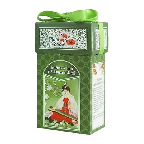 Чай Plum Snow Зелёная Улитка с Чабрецом и Мятой, зелёный листовой, 100 гр в Бристоль