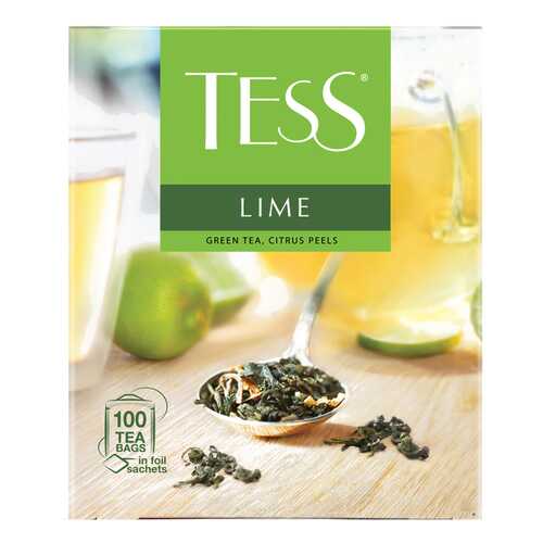 Чай зеленый Tess Lime 100 пакетиков в Бристоль