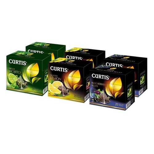 Набор чая Curtis Fresh Mojito, Sunny Lemon, Blue berries blues ассорти 6*20 пирамидок в Бристоль
