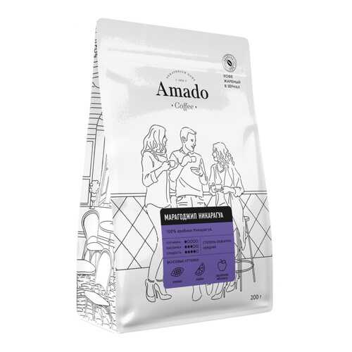 Кофе Amado Марагоджип Никарагуа, в зернах, 200 гр в Бристоль