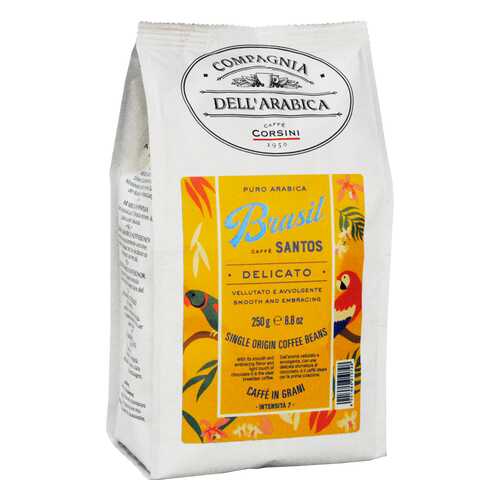 Кофе Compagnia Dell'Arabica Brasil Santos в зёрнах 250 г в Бристоль