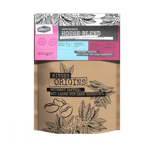 Кофе Minges Origins Caffe Espresso House Blend в зернах 250 г в Бристоль