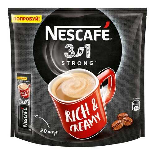 Напиток Nescafe 3в1 кофейный крепкий растворимый 14.5 г 20 штук в Бристоль
