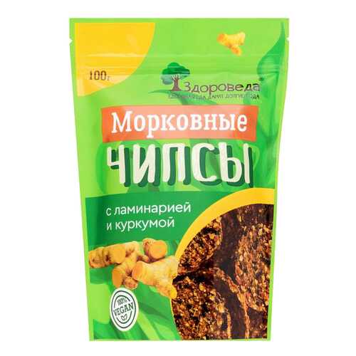 Чипсы морковные Здороведа с ламинарией и куркумой 100 г в Бристоль