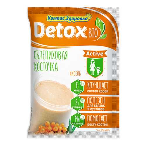 Кисель detox bio Active Облепиховая косточка Компас здоровья 25 г в Бристоль
