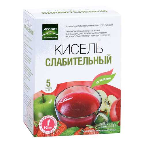 Кисель слабительный Леовит со злаками 20 г 5 штук в Бристоль