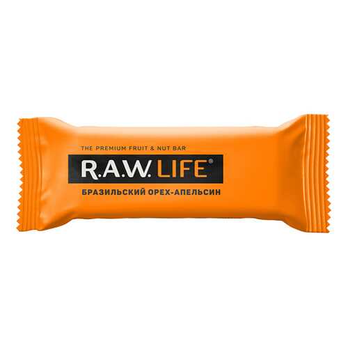 Батончик орехово-фруктовый Бразильский орех-Апельсин Raw Life 47 г в Бристоль