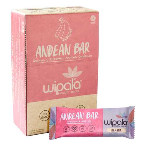 Злаково-фруктовые батончики Wipala Snacks банан-киноа 16 шт по 35 г в Бристоль