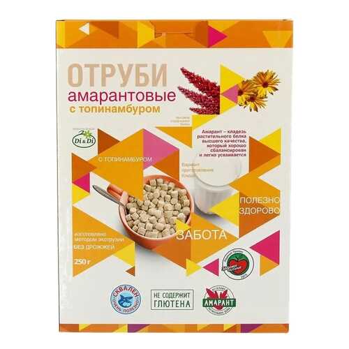 Отруби Di&Di амарантовые безглютеновые с топинамбуром 195 г в Бристоль