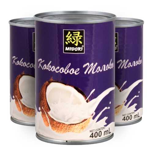 Кокосовое молоко MIDORI 18% 3х400 мл набор в Бристоль