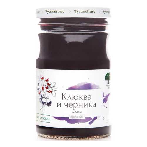 Джем Русский лес клюква и черника премиум 220 г в Бристоль
