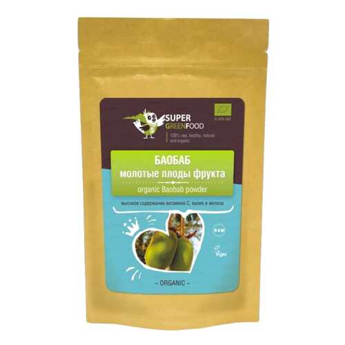 Баобаб Super Green Food молотые плоды фрукта 100 г в Бристоль