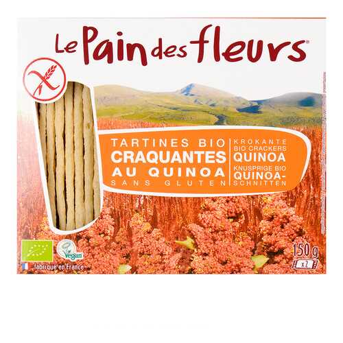 Хлебцы диетические из киноа Pain des fleurs 150 г в Бристоль