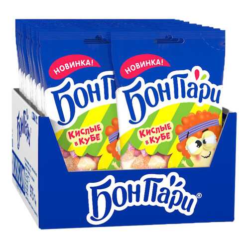 Суфле Бон Пари кислые в кубе со вкусом фруктов 15 шт по 65 г в Бристоль