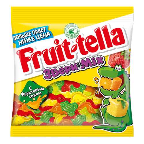 Мармелад Fruit-tella звери mix жевательный с натуральным фруктовым соком 150 г в Бристоль