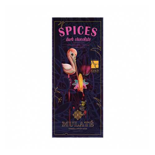 Шоколад горький Spices с корицей, кайенским перцем и ванилью, 70% какао Mulate 80 г в Бристоль