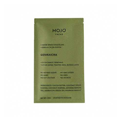 Шоколад кешью с зелёным чаем Genmaicha Mojo Cacao 20 г в Бристоль