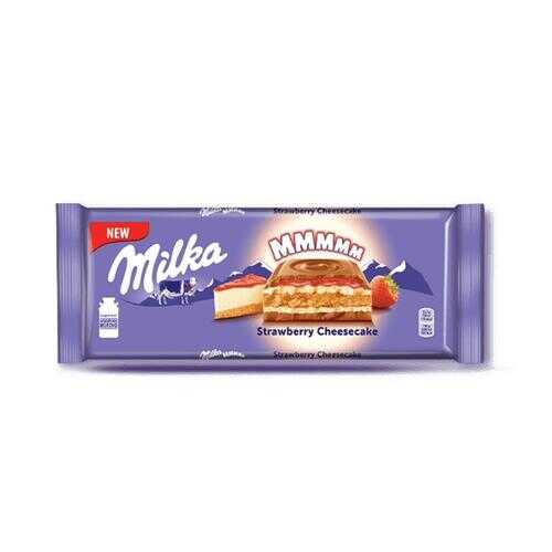 Шоколад Milka Strawberry Cheescake Молочный с клубникой печеньем со вкусом чизкейка 300г в Бристоль
