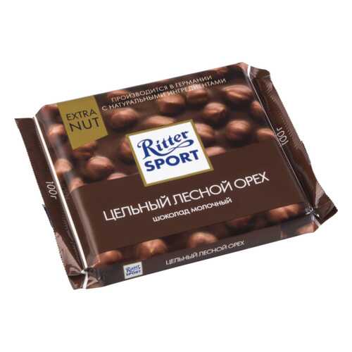 Шоколад молочный Ritter Sport extra nut цельный лесной орех 100 г в Бристоль