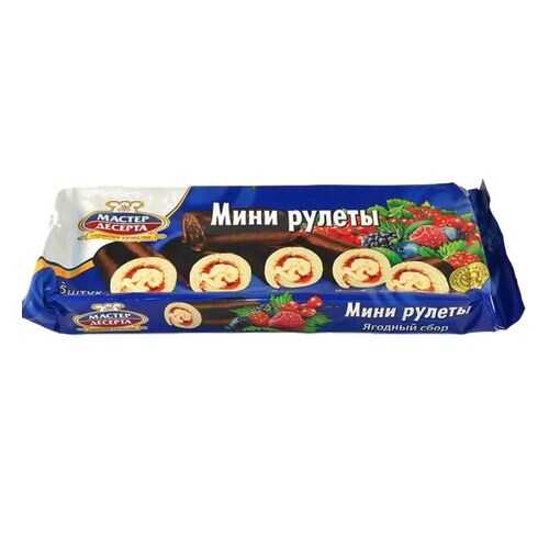 Мини-рулеты Мастер десерта Ягодный сбор 175г в Бристоль