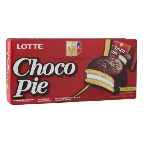 Пирожное choco pie Lotte в шоколаде 168 г в Бристоль