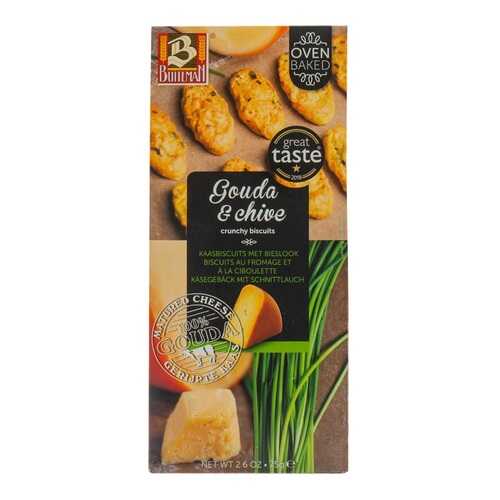 Печенье Buiteman c сыром гауда и луком Gouda & Chive 75г Нидерланды в Бристоль