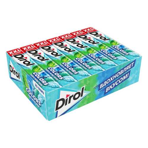 DIROL COLORS XXL жевательная резинка ассорти мята 19г по 18 шт в Бристоль