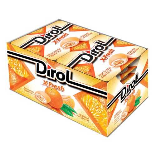 Жевательная резинка Dirol X-Fresh ледяной мандарин 12 шт в Бристоль
