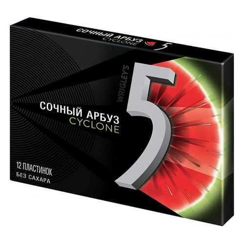 Жевательная резинка Five сyclone сочный арбуз 31.2 г в Бристоль
